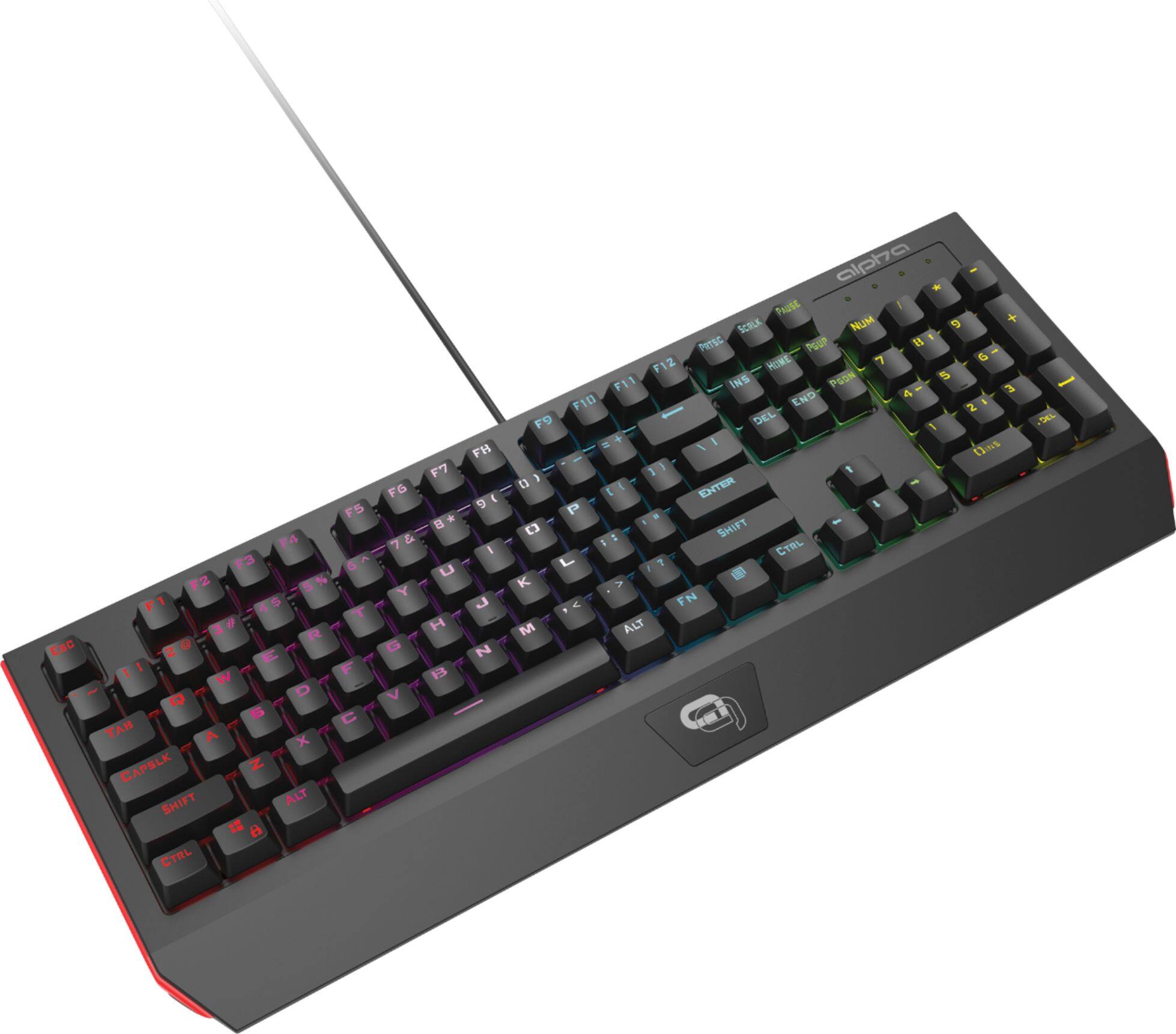 Angle. Alpha Gaming - Bandit Wired Gaming Mechanical Keyboard with Back Lighting - Black.