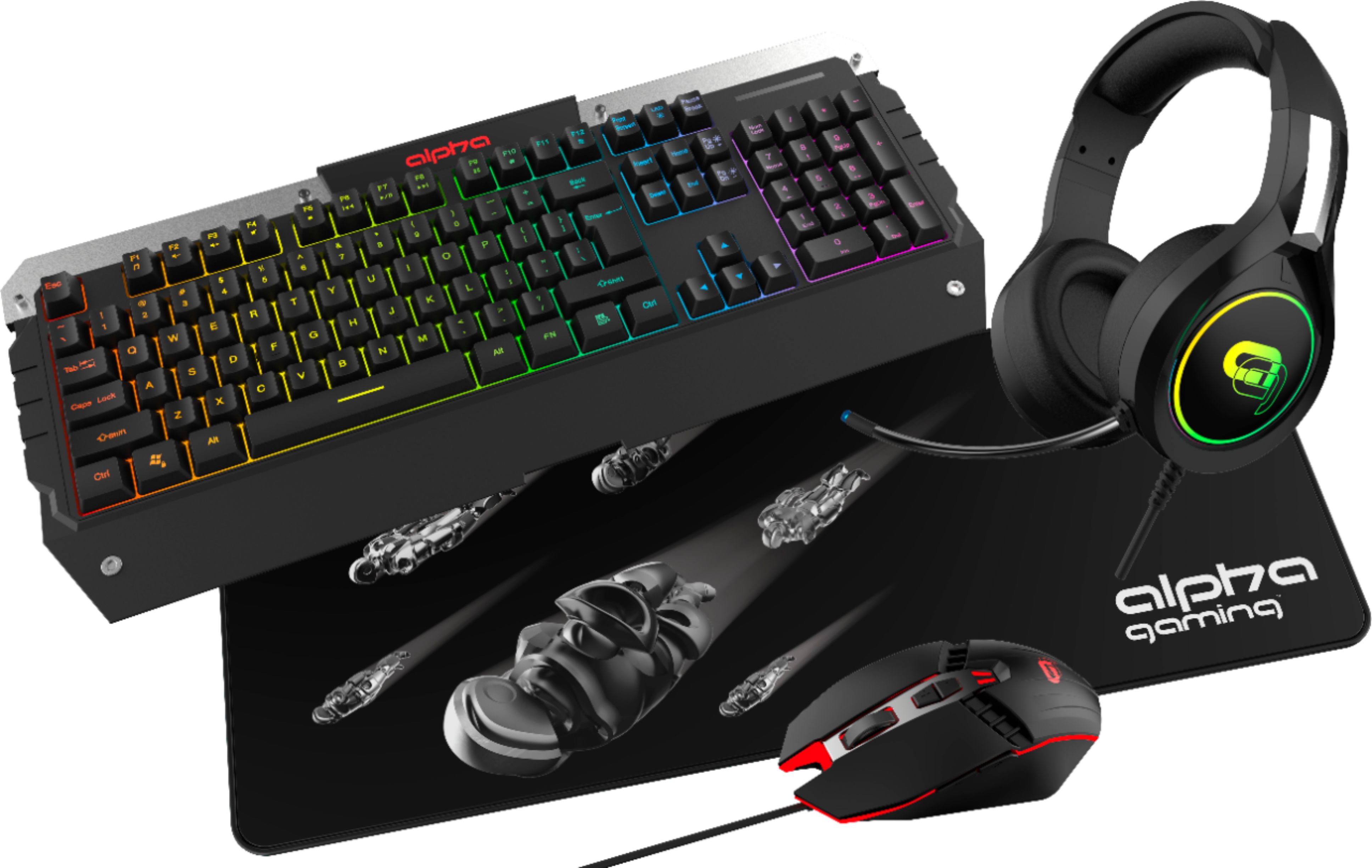 Customer Reviews: Alpha Gaming Battle Group Wired Gaming Bundle 7069BB -  Best Buy