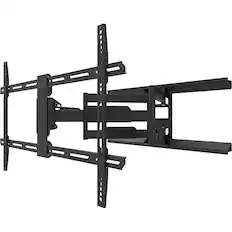 Left. Kanto - Full-Motion TV Wall Mount for Most 40" - 90" TVs - Extends 28" - Black.