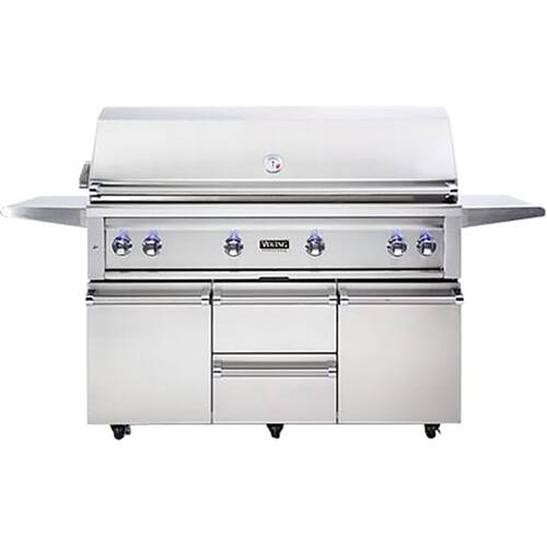 Angle. Viking - Professional 5 Series Gas Grill - Stainless Steel.