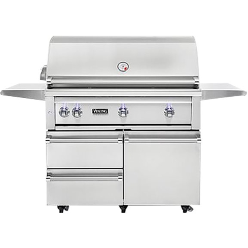 Angle View: Viking - Professional 5 Series Gas Grill - Stainless Steel