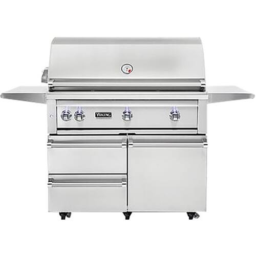 Angle. Viking - Professional 5 Series Gas Grill - Stainless Steel.
