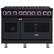 Front. Viking - Professional 7 Series Freestanding Double Oven Gas Convection Range - Black Out With Rose Gold Accents.