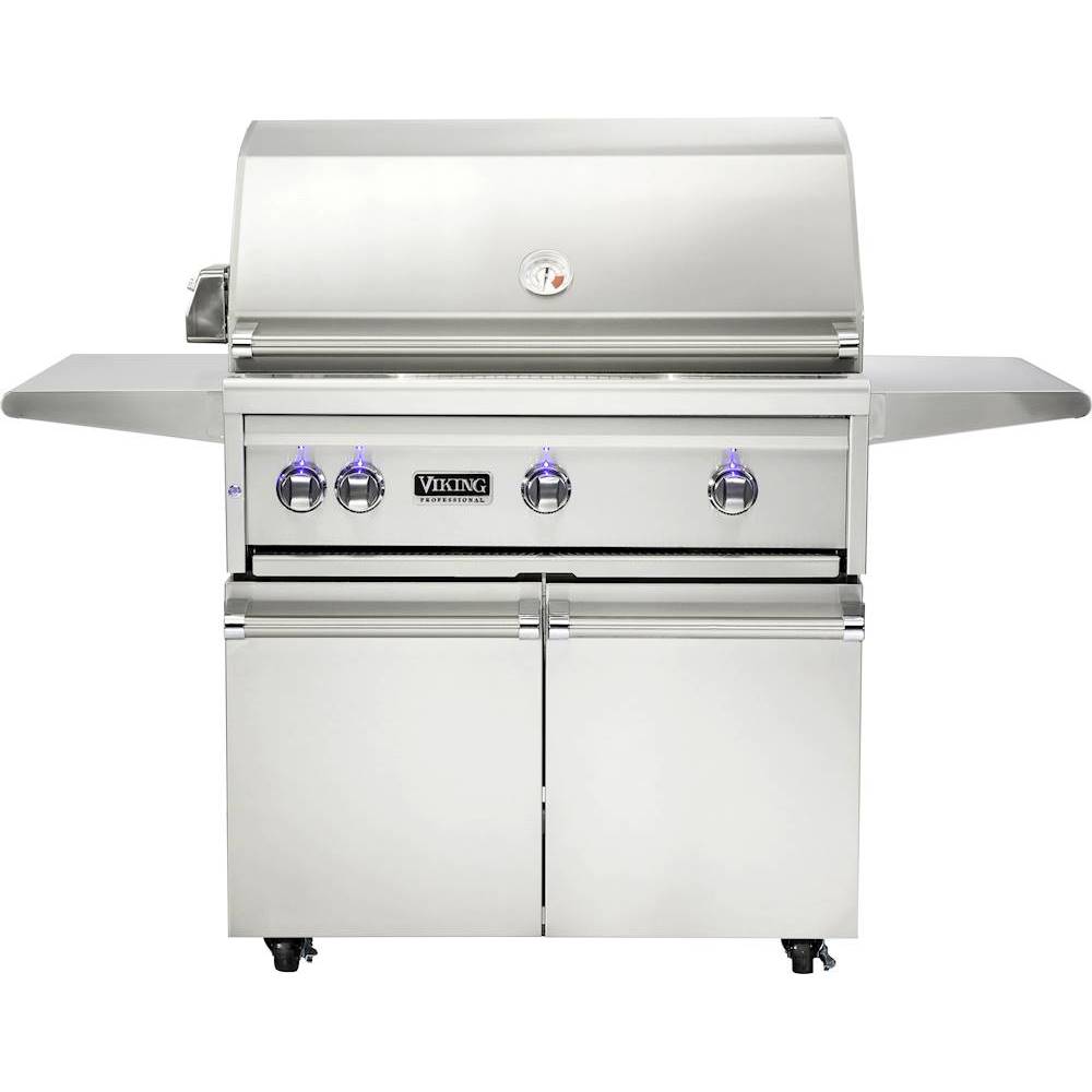 Angle View: Viking - Professional 5 Series Gas Grill - Stainless Steel
