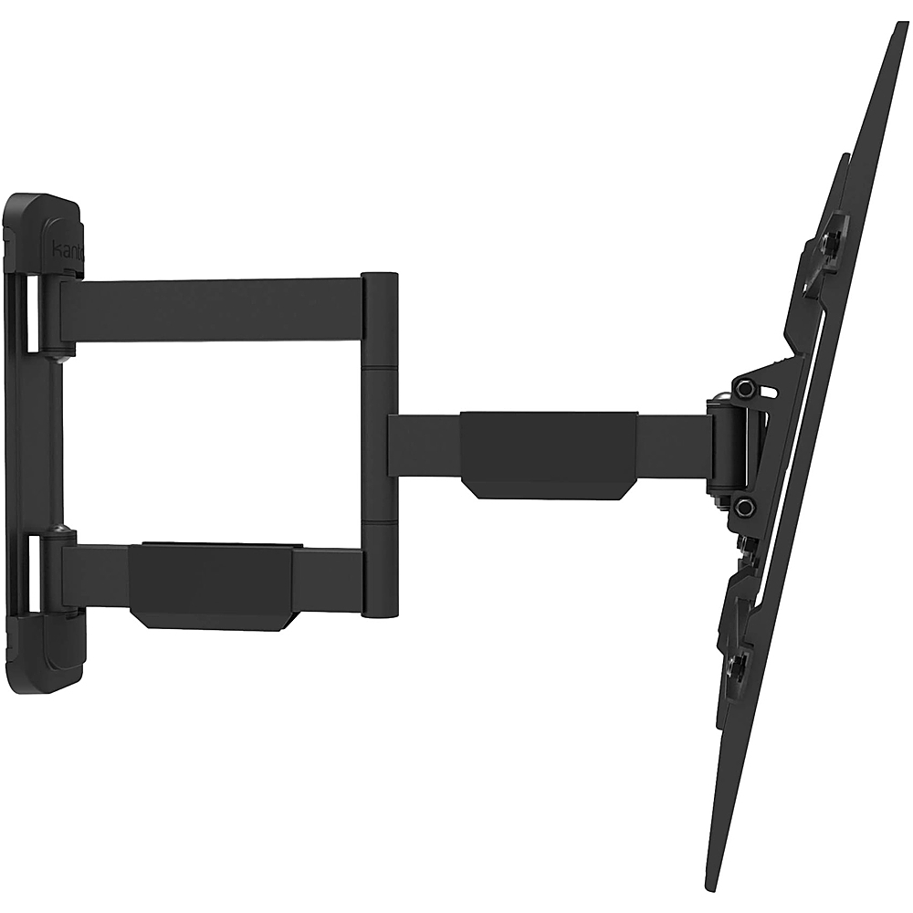 Left View: Kanto - Full Motion TV Mount 18.3-inch Extension, Black - Black