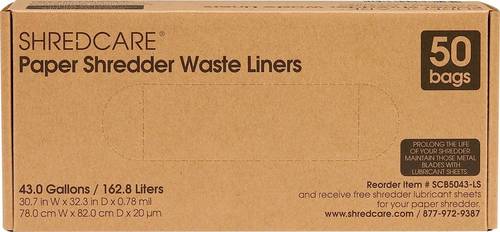 ShredCare - Paper Shredder Bin Liners (50-Pack)