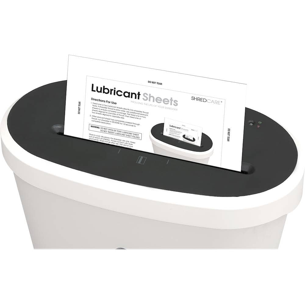 Best Buy: ShredCare Shredder Lubricant Sheets (12-Pack) White SCLS12