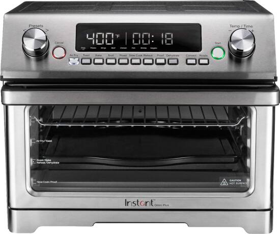 Instant Omni Plus 11 In 1 Toaster Oven And Air Fryer Silver Stainless Steel 140 4001 01 Best Buy