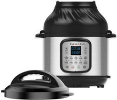 Instant Pot - 8 Quart Duo Crisp 11-in-1 Electric Pressure Cooker with Air Fryer - Stainless Steel/Silver - Angle_Zoom