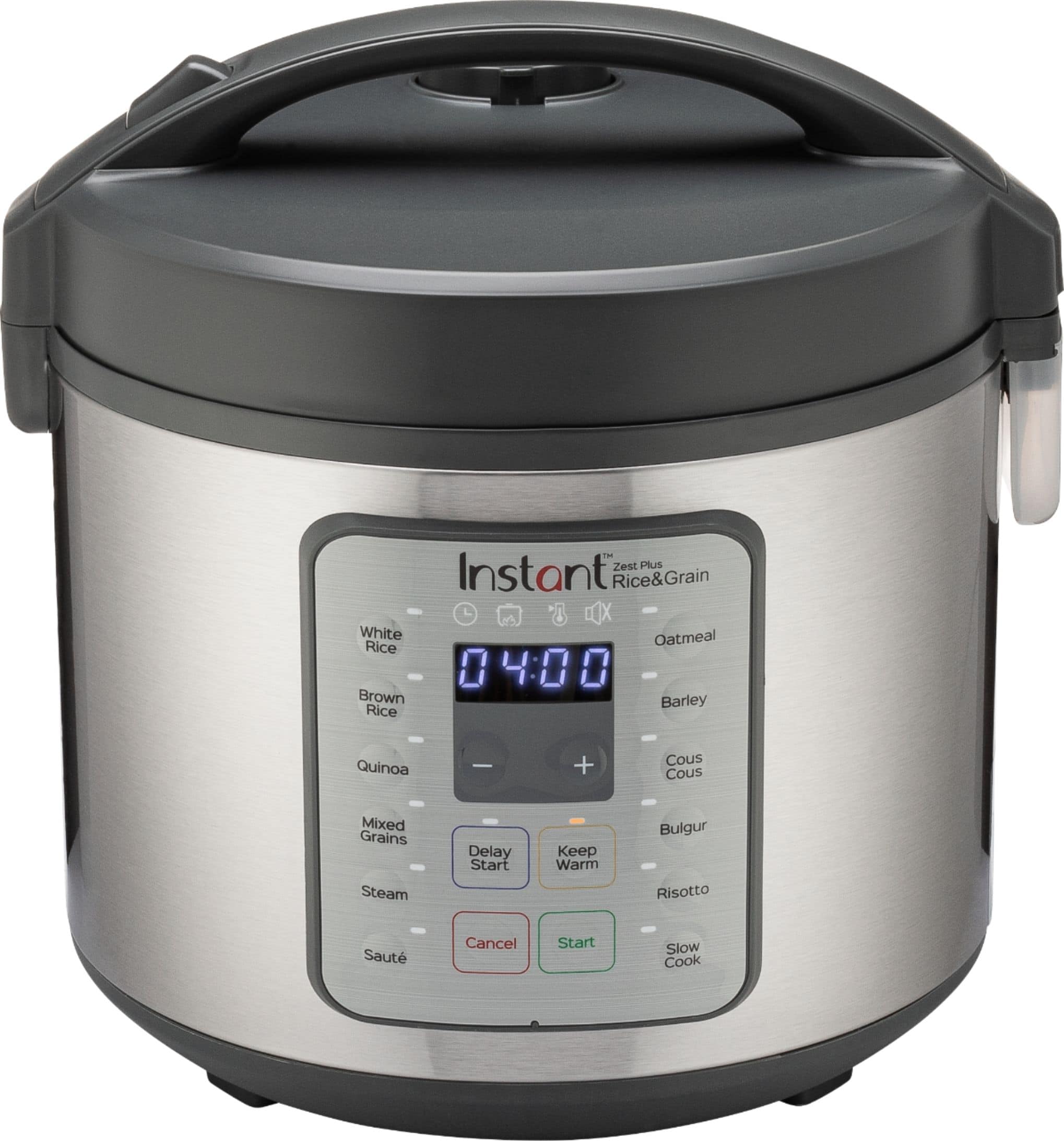 Front. Instant Pot - Zest Plus 20 cup Rice and Grain Cooker - Stainless Steel/Silver.