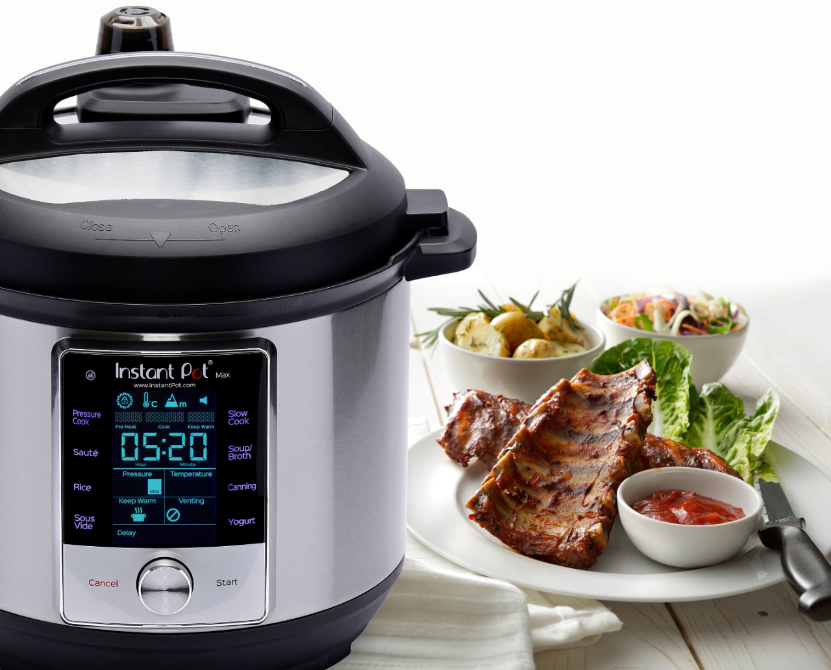Instant Pot Max 6-Quart Programmable Pressure Cooker Stainless Steel ...
