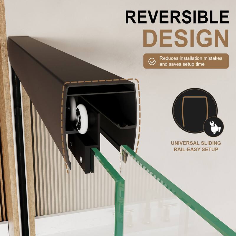 REVERSIBLE DESIGN  
Reduces installation mistakes and saves setup time  
UNIVERSAL SLIDING RAIL-EASY SETUP