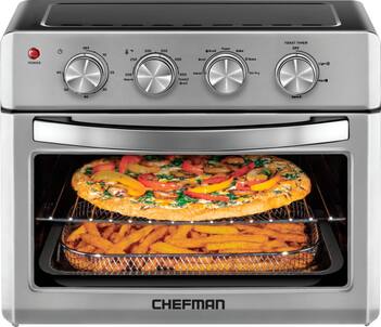 CHEFMAN - 26.4qt Toaster Oven Air Fryer - Stainless Steel