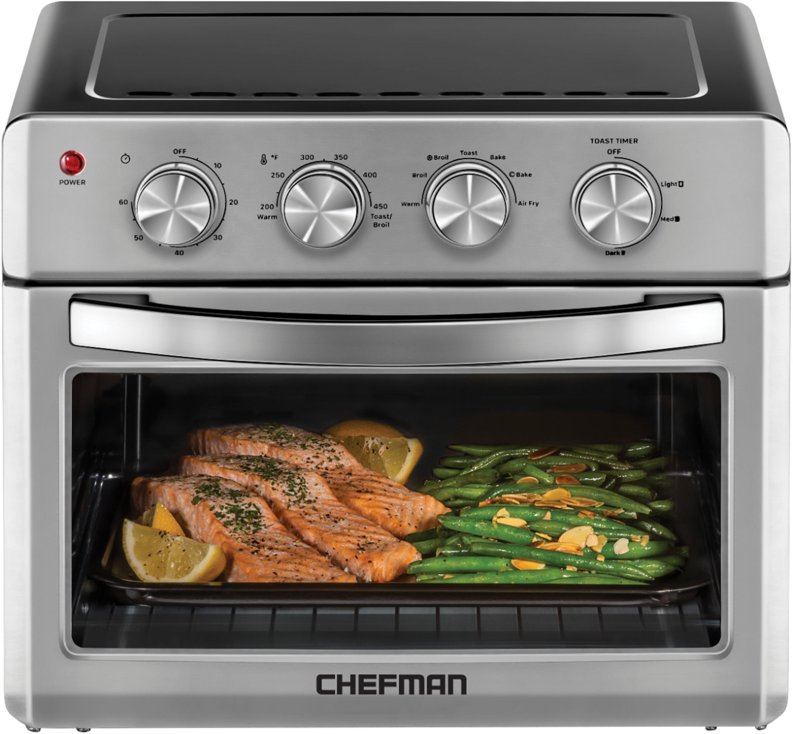 Chefman 25l Toaster Oven Air Fryer Stainless Steel Rj50 M Best Buy