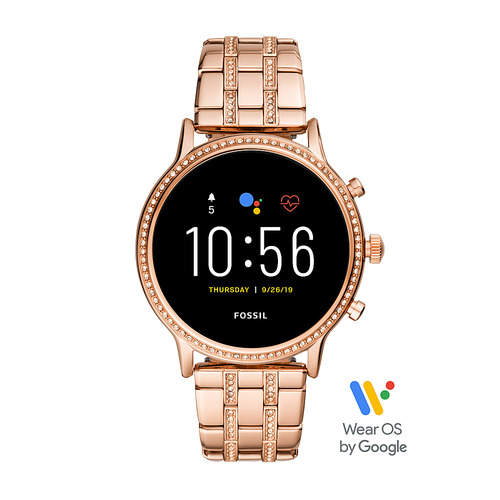 Fossil - Gen 5 Smartwatch 44mm Stainless Steel - Rose Gold with Rose Gold-Tone Stainless Steel Band was $295.0 now $199.0 (33.0% off)