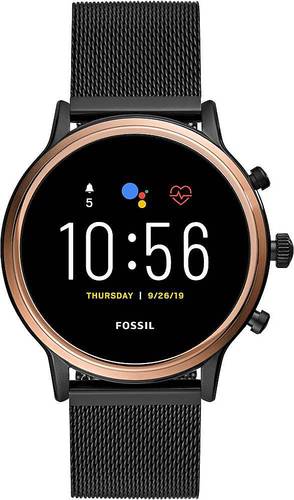 Fossil - Gen 5 Smartwatch 44mm Stainless Steel - Black with Black Stainless Steel Band was $295.0 now $199.0 (33.0% off)