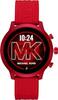 Michael Kors - Gen 4 MKGO Smartwatch 43mm Aluminum - Red with Red Silicone Band-Front_Standard