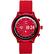 Alt View 11. Michael Kors - Gen 4 MKGO Smartwatch 43mm Aluminum - Red with Red Silicone Band.
