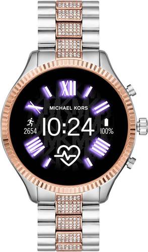 Michael Kors - Gen 5 Lexington Smartwatch 44mm Stainless Steel - Two-Tone with Silver/Rose Stainless Steel Band was $395.0 now $237.0 (40.0% off)