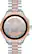 Alt View 12. Michael Kors - Gen 5 Lexington Smartwatch 44mm Stainless Steel - Two-Tone with Silver/Rose Stainless Steel Band.