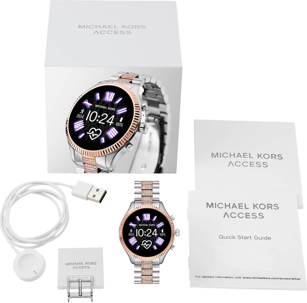 Best Buy: Michael Kors Gen 5 Lexington Steel Two-Tone with Silver/Rose Stainless Steel Band MKT5081