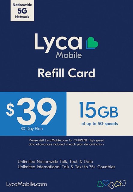 Lycamobile Prepaid Payment LYCAMOBILE $39 DIGITAL .COM - Best Buy
