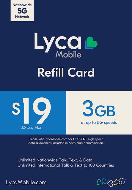 Prepaid Payment LYCAMOBILE [Digital] Best Buy DIGITAL .COM - Lycamobile $19 Code $19