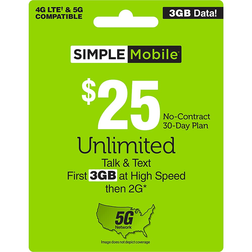 Comprar Simple Mobile Prepaid Sim Card Kit (5G Network) en USA