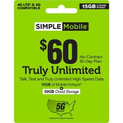 Simple Mobile - $60 Prepaid Payment Code [Digital] - Front_Zoom