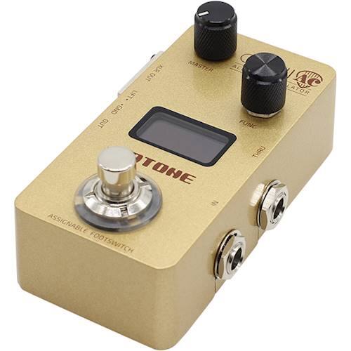 Left. Hotone - Omni AC Acoustic Simulator Pedal - Gold.