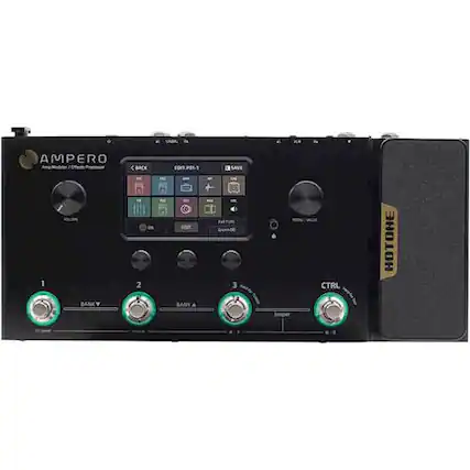 Front. Hotone - Ampero Amp Modeler and Effects Processor - Black.