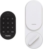 SimpliSafe - Smart Lock Wi-Fi Replacement Deadbolt with App/Keypad/Key fob Access - White - Front_Zoom