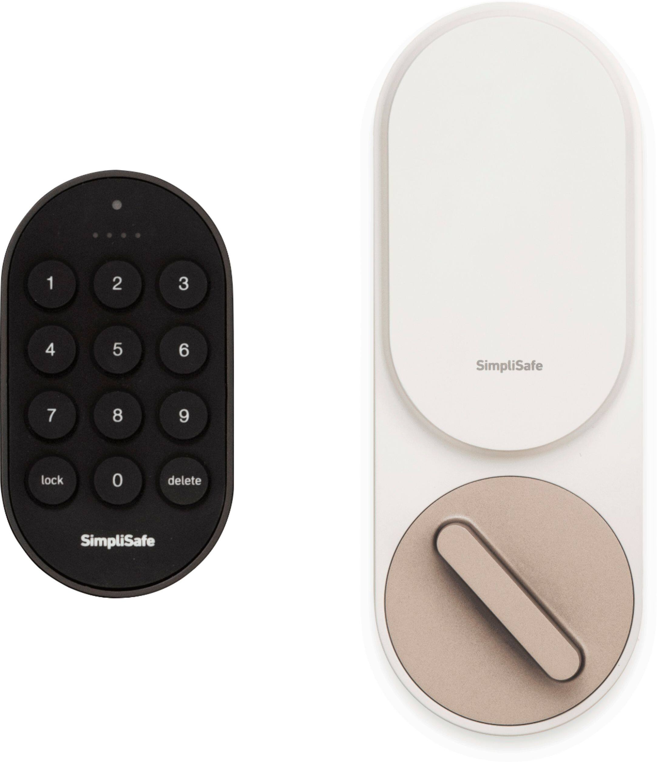Front. SimpliSafe - Smart Lock + PIN Pad - Nickel.