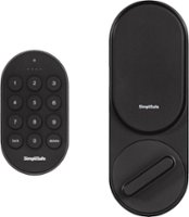 SimpliSafe - Smart Lock Wi-Fi Replacement Deadbolt with App/Keypad/Key fob Access - Black - Front_Zoom