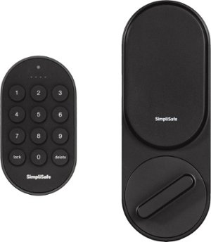 SimpliSafe - Smart Lock Wi-Fi Replacement Deadbolt with App/Keypad/Key fob Access - Black