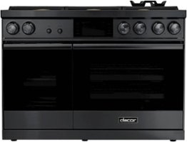 Dacor - Contemporary 6.6 Cu. Ft. Freestanding Double Oven Dual Fuel Four Part Convection Range with RealSteam, NG - Graphite Stainless Steel - Front_Zoom