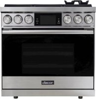 Dacor - Contemporary 4.8 Cu. Ft. Freestanding Dual Fuel Four Part Pure Convection Range with Steam-Assist Oven, Natural Gas - Silver Stainless Steel - Front_Zoom