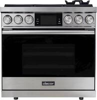 Dacor - Modernist Pro 4.8 Cu. Ft. Freestanding Dual Fuel Convection Range with GreenClean and RealSteam - Silver Stainless Steel - Front_Zoom