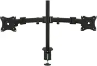 Front. Mount-It! - Full Motion Dual Monitor Desk Mount Up to 27" - Black.