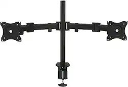 Mount-It! - Full Motion Dual Monitor Desk Mount Up to 27" - Black - Front_Zoom