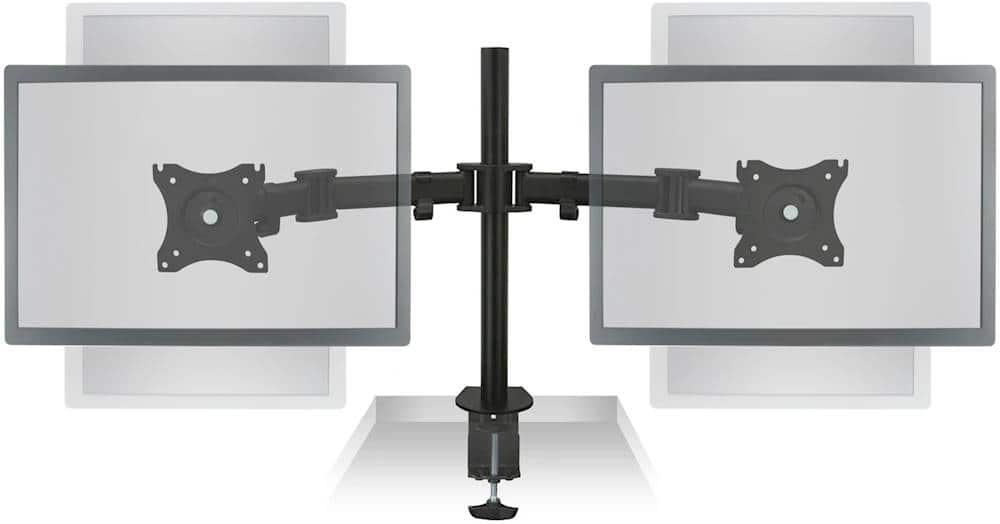 Alt View 14. Mount-It! - Full Motion Dual Monitor Desk Mount Up to 27" - Black.