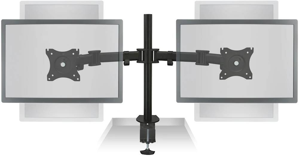 Alt View 14. Mount-It! - Full Motion Dual Monitor Desk Mount Up to 27" - Black.