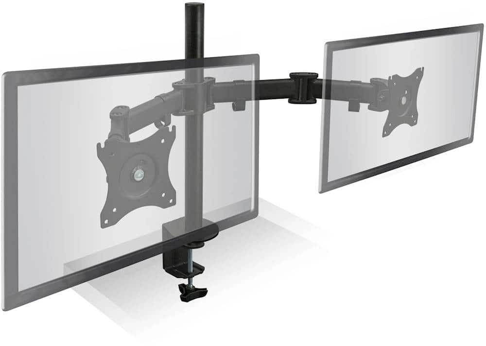 Alt View 15. Mount-It! - Full Motion Dual Monitor Desk Mount Up to 27" - Black.