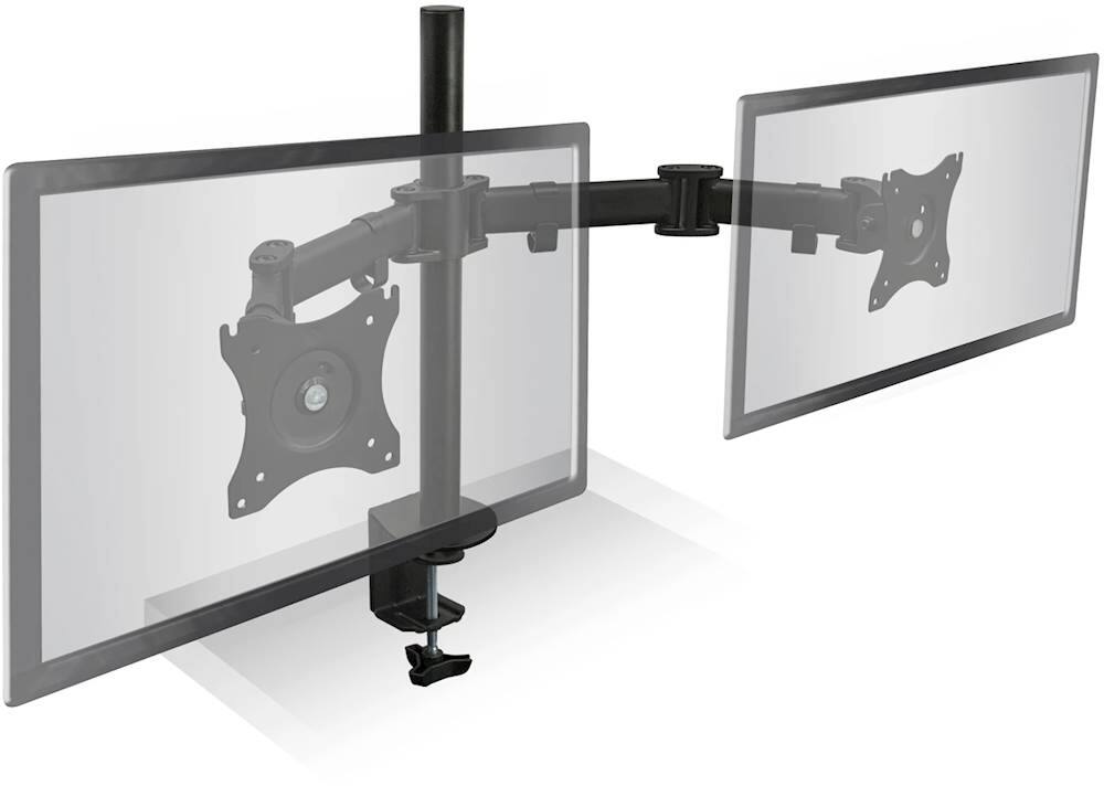 Alt View 15. Mount-It! - Full Motion Dual Monitor Desk Mount Up to 27" - Black.