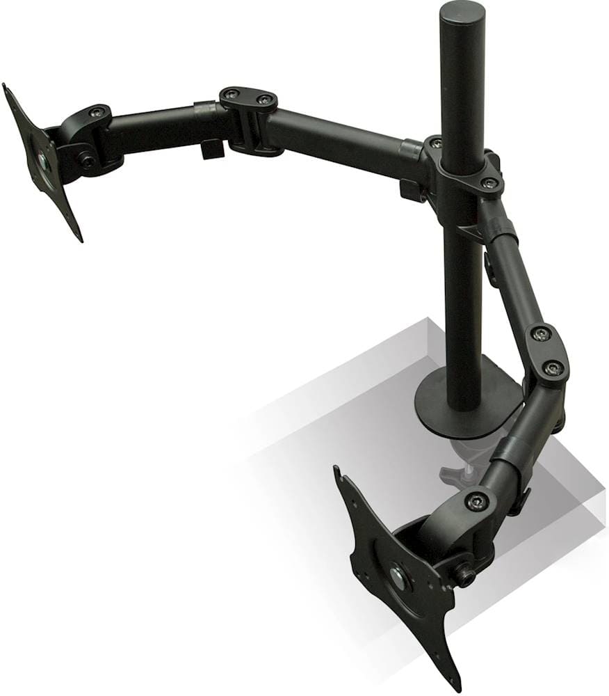 Alt View 16. Mount-It! - Full Motion Dual Monitor Desk Mount Up to 27" - Black.