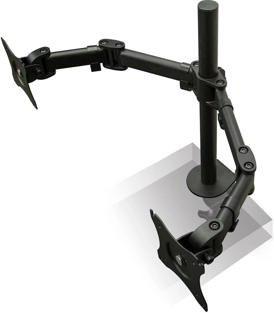 Alt View 16. Mount-It! - Full Motion Dual Monitor Desk Mount Up to 27" - Black.