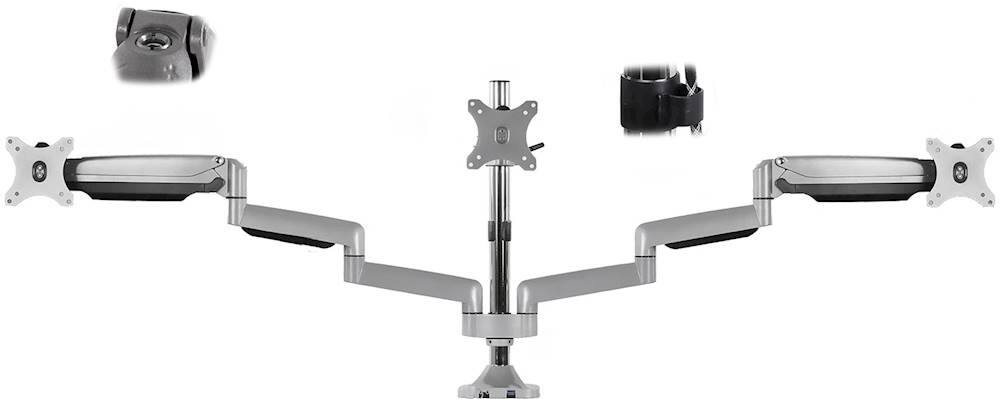 Alt View 15. Mount-It! - Triple Monitor Desk Mount - Silver.