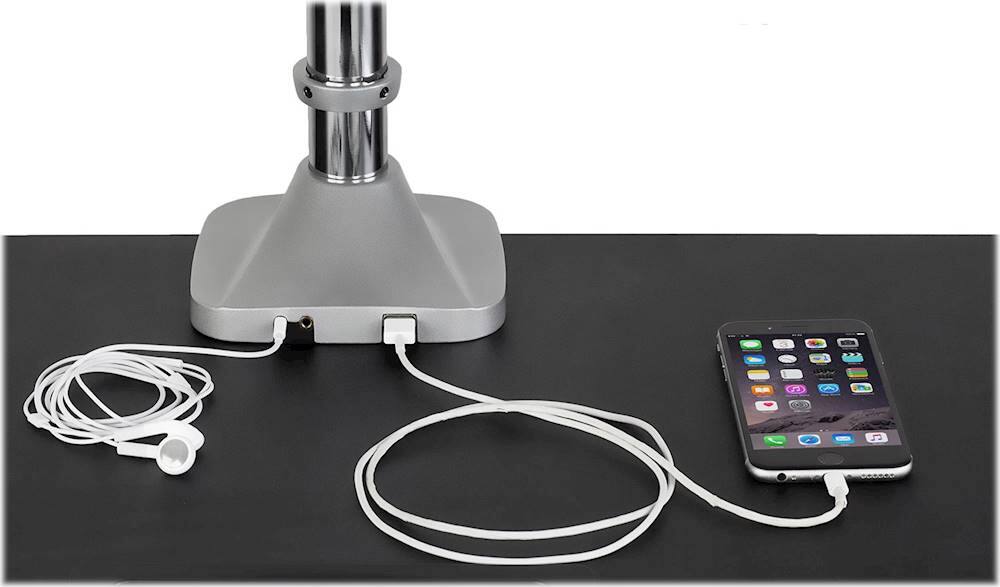 Alt View 16. Mount-It! - Triple Monitor Desk Mount - Silver.