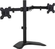 Mount-It! - Dual Monitor Desk Stand - Black - Angle_Zoom