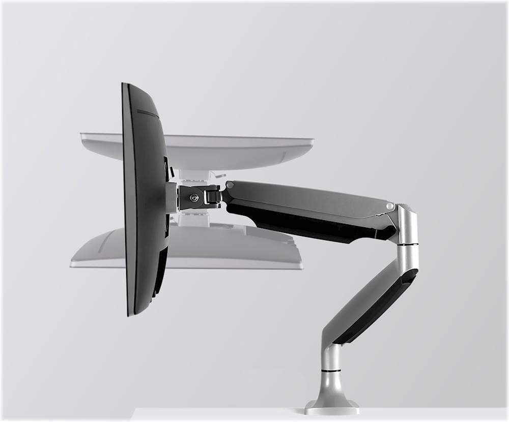 Alt View 14. Mount-It! - Single Monitor Mount With Gas Spring Arm - Silver.